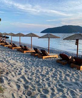 Ftelia Beach Bar in Skopelos Greece